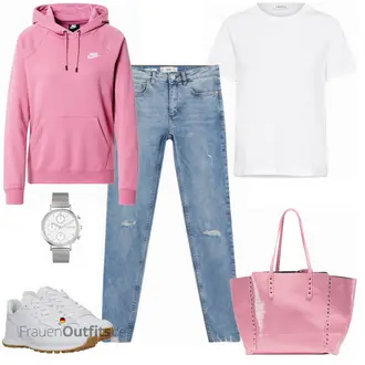Sommer Outfit mit Weiß/Schwarz/Rosa/Braun/Lila College Rock/Schuluniform Rock/Moderne Rock/Minirock/Unisex Rock/90er Rock/A-Linien-Rock/Shirt/Cropped Shirt/Funktions T-Shirt/Strickshirt/Longshirt/Kurzarm T-Shirt/Kurzes Oberteil/Rollkragenshirt/Wickelshirt Edited "Sportlicher Alltagslook"