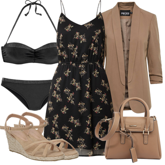 Lang Outfit mit Braun/Beige/Grau Mantel/Bluse und Tunika Tunika/3/4 Bluse/Blusenbody/Bluse mit Stehkragen/Business Bluse/Longbluse/Offene Bluse/Blusenblazer/Boyfriend Blazer/Eleganter Blazer/Longblazer/Oversize Blazer Pieces "Schöner Sommer Look"
