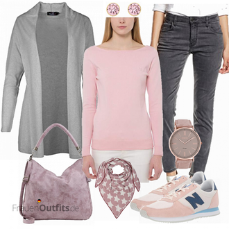 Cowgirl, Esthetische Outfit mit Rosa/Lila Schal/Hut Bandana Cashmere Dreams "New Balance Damen"Look: Western, Trendige, Vintage, Boho, Trachten, Cowgirl, Country Styl, Retro, 80er