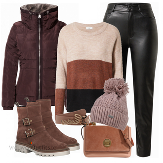 Winter Outfits met bruin Riem Guess "Mooie winter look"