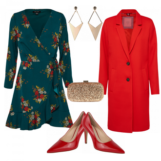 Outfit mit Rot High Heel Högl "Obsession"