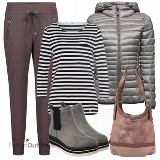 Outfit mit Grau Stiefel Bullboxer "Herbstliches Freizeit Outfit"