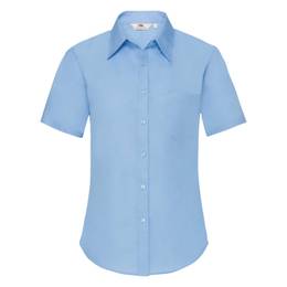F18LADIES SHORT SLEEVE POPLIN SHIRT