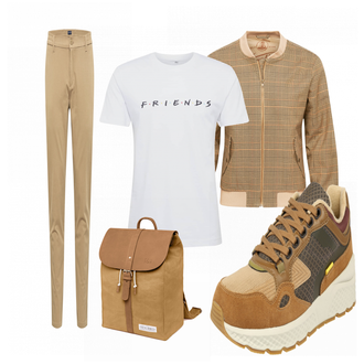 Outfit mit Braun Sneaker/Leder Sneaker Camel Active "Alltags Outfit"