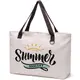 JANSBEN Große Strandtasche mit Reißverschluss Badetasche XXL Shopper Schultertasche Beach Bag fur Damen Herren (white summer, XXL)