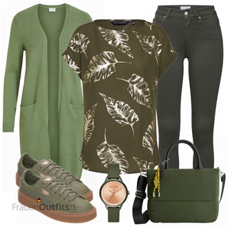 Outfit mit Grün Uhr Armani Exchange "Freizeit Outfit"