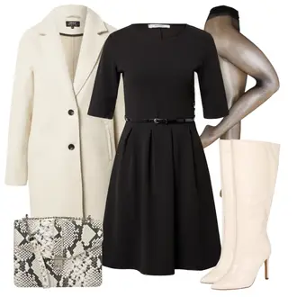 Business Outfits Sommer mit Dunkelgrau/Schwarz/Grau Tunika/Kleid Große Größe About You "Perfektes Büro Outfit"