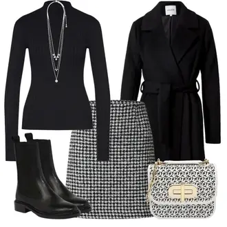 Winter Outfits Leichte 3/4-lang mit Weiß/Silber/Grau Feine Kette/Collier/Reich verzierte Halskette Pilgrim "Outfit Für Den Winter"