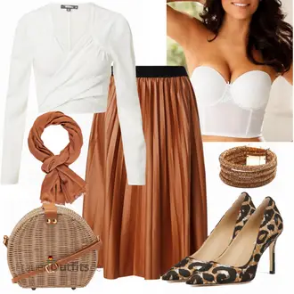 Outfit mit Braun HALLHUBER "Mega schöne Frühlings Outfits"