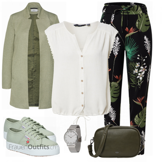 Outfit mit Grau Sneaker Superga "Frühlings Outfit"