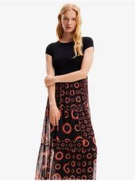 Black women's floral maxi dress Galiana