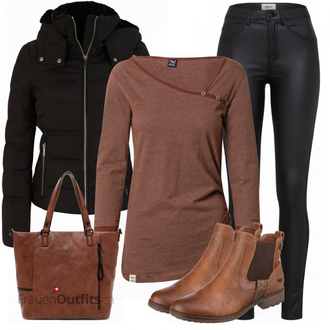 Outfit mit Rot Sweatshirt Iriedaily "Modischer Look für den Herbst"