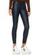 Amazon-Marke: find. Damen Skinny Fit-Hose mit Ledereffekt, Blau (Navy), 36, Label: S