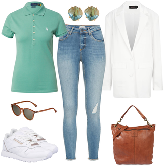 Outfit mit Türkis Poloshirt Polo Ralph Lauren "Bequemer Freizeitlook"
