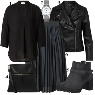 tenues avec Bleu foncé/Gris/Gris foncé Jupe d'Uniforme Scolaire/Collège Jupe/Jupe mi-longue/Jupe Mi-mollet/Jupe Moderne/Jupe Plissée Courte/Jupe Chrétienne/Jupe de Bureau de Mariage Civil About You "tenues parfaite"