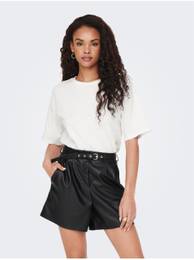 Black Women's Leatherette Shorts Heidi - Women