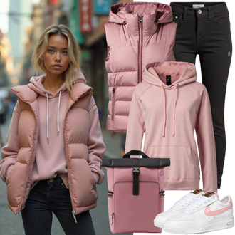 Anniversaire Hiver tenues avec Rose Gilet Court/Gilet Matelassé/Gilet Léger/Gilet Isolant/Gilet en Duvet/Gilet Bouffant freshlions "Parfait pour les loisirs"Look: Anniversaire, Saint Valentin, Concert, École, 40ème anniversaire