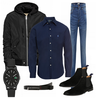 Outfit mit Weiß Uhr Lacoste "GANT"