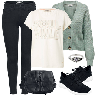 Rockige Outfit mit Blau/Schwarz/Dunkelblau/Grau Sneaker Low/Schuh Ohne Schnürsenkel/Sommer Sneaker/Schnürer/Sneaker Mit Lochmuster/Schmaler Sneaker Dockers by Gerli "Freizeit Outfit"Look: Rockige, Duckfeet, Premium