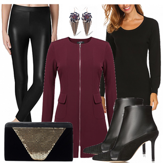 Winter Outfits Lang/Maxi mit Rot Zeagoo "Schick"
