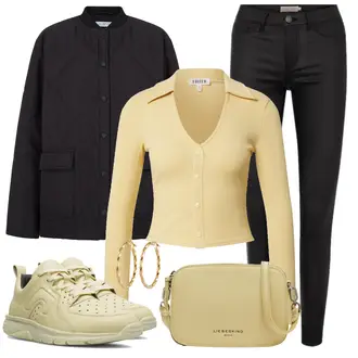 Outfit mit Beige Sneaker Camper "Cooles Alltagsoutfit"