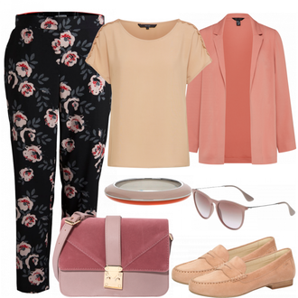 Outfit mit Beige/Braun Sommer Schuh Sioux "Nonna"