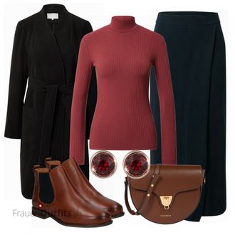Outfit mit Rot Sweatshirt Edited "Modischer Look für den Herbst"