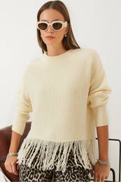 Women's Tassel Hem Knitwear Sweater