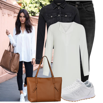 Na Procházku Outfit s Černá/Tmavě šedá/Šedá/Světle šedá/Khaki Kožená bunda/High Waist Džínové Kalhoty/Motorkářské Džíny/Termální Džíny/Push up Džín/Kožené Boty/Zimní bunda/Džíny s Rozparkem Only, Oranžová/Hnědá/Béžová/Bílá/Krémová Pohodlná Bota/Bezpečnostní bota/Lodička s Přezkou/Teniska s dírkovaným vzorem/Tenisky s Bočním Zipem/Bota Na Pěší Turistiku/Nízká Teniska/Teniska na platformě/Zdravotní bota Skechers "Stylový look na jaro"Look: Jízda na koni, Volný čas, Na Procházku, Apres ski, Bruslení