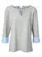 B.C. Best Connections By Heine Sweatshirt mit 3/4-Ärmel hellblau / graumeliert / weiß