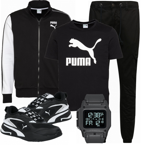 Schwarz T-Shirt Puma kombinieren