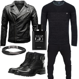 Lange Motorrad Lederjacken Outfits image