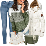 Lange Winter Outfits mit Schlitz image