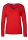 Street One Damen Shirt mit Strick am V-Neck in Rot
