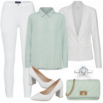 Outfit mit Grau High Heel UNISA "About You"