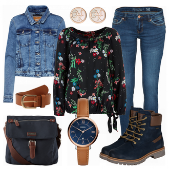 Outfit mit Schwarz Stiefel Camel Active "Camel Active"