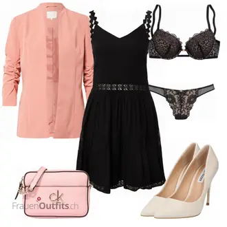 Outfit mit Grau/Schwarz Unterhose JETTE "Cooler Look für den Frühling"