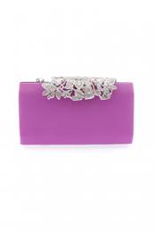 260-23y Women's Evening Dress Clutch Bag Saraa Purple