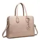 Miss LuLu Aktentasche Handtasche Laptoptasche Arbeitstasche Schultertasche Messenger Bag Retro Elegant Damen (LT1726-Beige)