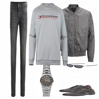 Outfit mit Grau Sneaker Camel Active "Tommy Sport"