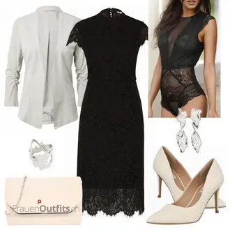Outfit mit Rosa/Beige/Blau Schuh High Heel Steve Madden "Feierliches Outfit"