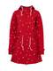 Derbe Outdoorjacke Island Friese Dots rot / weiß