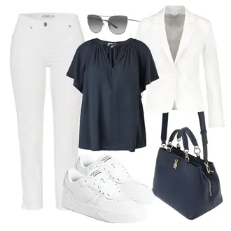 Anzug Outfits mit Blau/DunkelBlau Schultertasche/Tasche Büro/Businesstasche/Schulranzen/Tragetasche Tommy Hilfiger "Business Look"