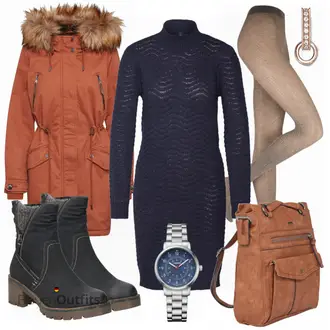 Outfit mit Blau Stiefel Tom Tailor "Tom Tailor Stiefel"