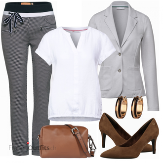 Outfit mit Rot High Heel S.Oliver "Stylischer Bürolook"
