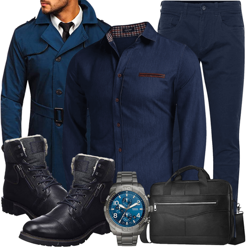 Blau Overall COOFANDY kombinieren