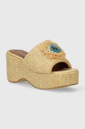 Natikači Kensington Eye Wedge Mule ženski, zlata barva, 2027549999