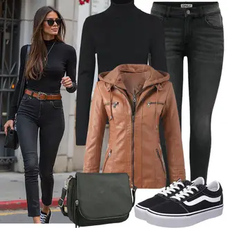 Frühlings Outfits Old Money mit Schwarz Pullover VERO MODA "Perfekt für die Freizeit"Look: Büro, Nahtlos, Skater, Old Money