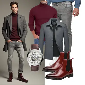 Casual Hochzeit Outfit "Freizeit Outfit"Look: Casual, Classic, Coole, Rap, Schick, Chill, Büro, Stil, Indoor, Hochzeit, Bar, Wasen