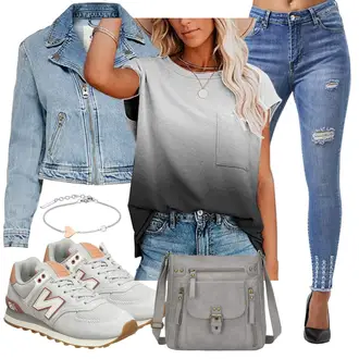 Eine Schulter Outfit mit Grau/Hellgrau/Dunkelgrau Einfarbige Bluse/Sportliche Bluse/KurzarmBluse/Bluse Oberteil/Bluse Ancapelion "Toller Look für die Freizeit"